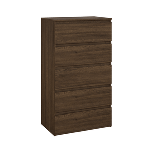 Maise Kommode H:114 x B:65 x T:41 cm mit 5 Schubladen in Räuchereichenoptik