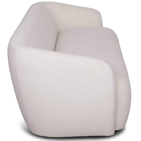 Melisa - 2-Sitzer Sofa aus weißem Boucle L: 173 x T: 84 x H: 66 cm