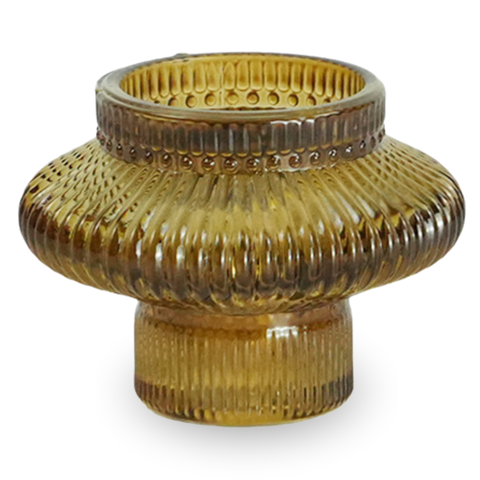 Nala Glas-Kerzenhalter amber 6 cm