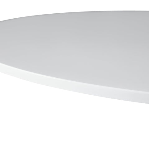 Zander - Runder weißer Esstisch mit Trompetenfuß - Ø90 cm