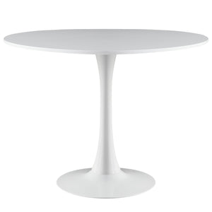 Zander - Runder weißer Esstisch mit Trompetenfuß - Ø90 cm