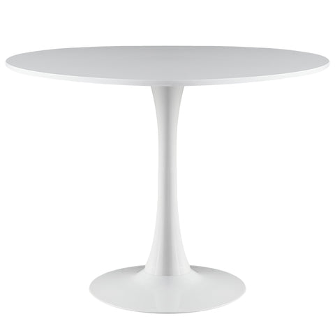 Zander - Runder weißer Esstisch mit Trompetenfuß - Ø90 cm