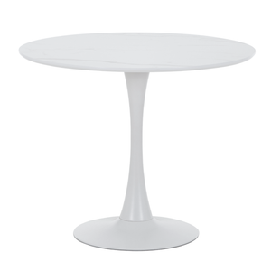 Diego Esstisch in weißer Marmorlook Ø90