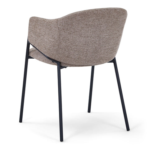 Carolina Esszimmerstuhl aus sandfarbenem Stoff