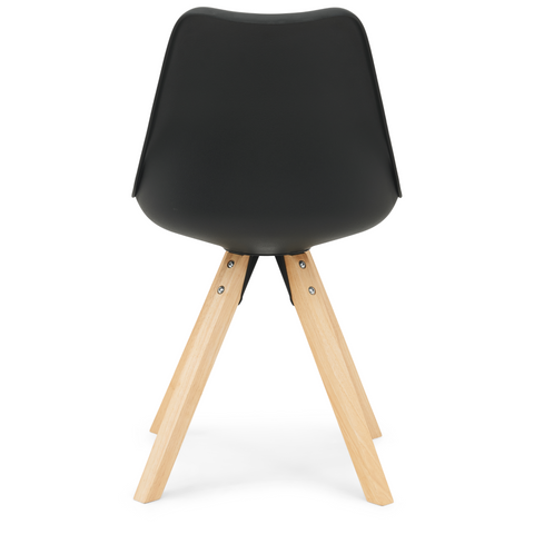 Aria Esszimmerstuhl schwarz mit Holzbeinen