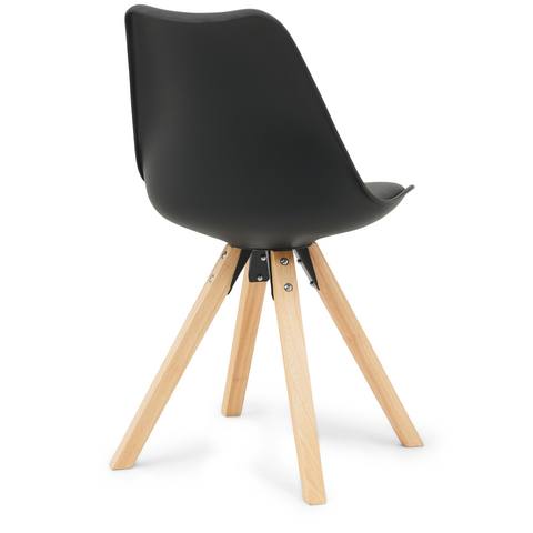 Aria Esszimmerstuhl schwarz mit Holzbeinen