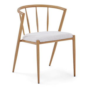 Bella Esszimmerstuhl - Eichenoptik mit beige gepolstertem Sitz