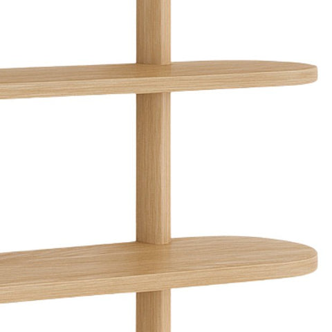 Juliet Eiche Wandregal mit 5 Böden H:140 x B:22 x B:75 cm