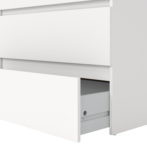 Maise Kommode 70x138x41 cm mit 6 Schubladen in weiß