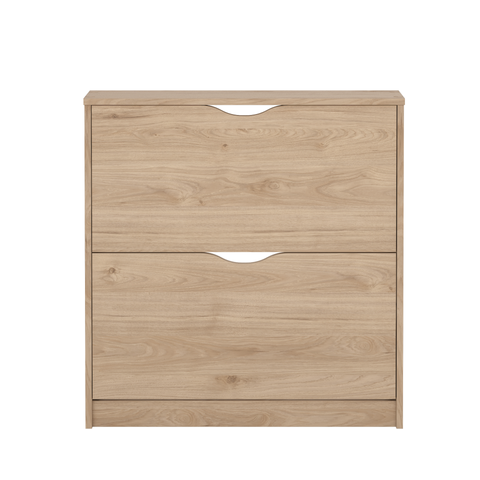 Livo Schuhschrank mit 2 Klappen in Eichenoptik