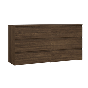 Maise Kommode H:70 x B:138 x B:41 cm mit 6 Schubladen in Räuchereichenoptik