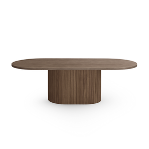 Bobby - Ovaler Couchtisch 120x55x45 cm Eiche geräuchert