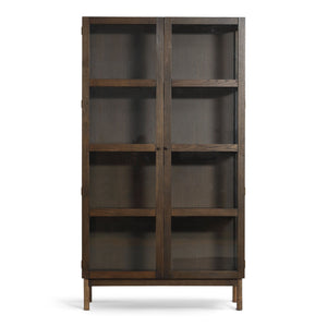 Havanna Räuchereiche Vitrine mit 2 Türen -180x40x100 cm