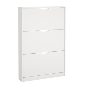 Livo Schuhschrank mit 3 Klappen in weiß