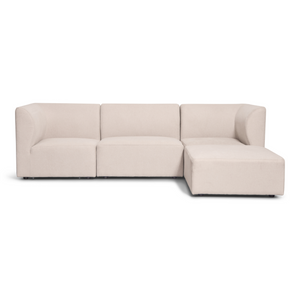 Emilia Modulsofa in Beige, 3 Module mit rechter und linker Chaiselongue L: 243 x T: 158 x H: 72 cm
