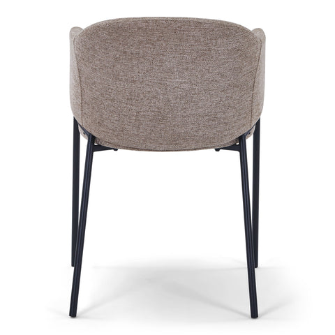 Carolina Esszimmerstuhl aus sandfarbenem Stoff