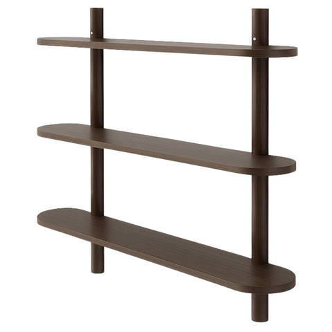 Juliet Wandregal in Räuchereiche mit 3 Böden H:100 x T:22 x B:90 cm