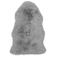 Echtes neuseeländisches Lammfell, langhaarig – Grau, 95 × 65 cm