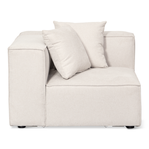 Hailey - Sitzelement für Modulsofa, Eckmodul in Beige L: 100 X T: 100 X H: 65 Cm