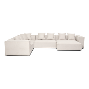Hailey - Wohnlandschaften, Modulsofa in Beige mit 4 Elemente - Chaiselongue, rechts L: 368 X D: 247 X H: 65 cm