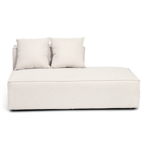 Hailey Modul mit halber Rückenlehne, rechts ausgerichtet, in Beige. Maße: L: 148 x T: 100 x H: 65 cm