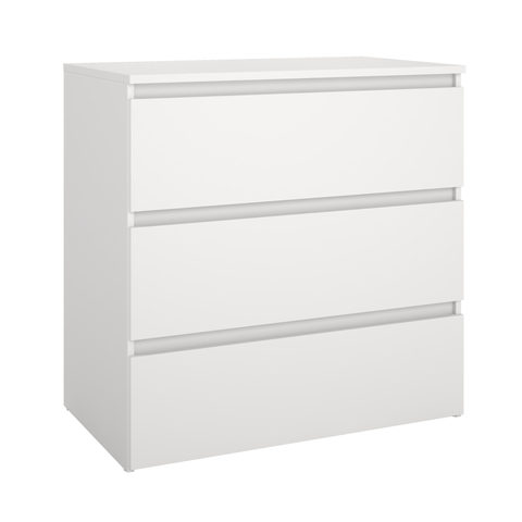 Maise Kommode 70x70x41 cm mit 3 Schubladen in weiß