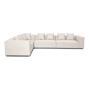 Hailey - Ecksofa, Modulsofa in Beige mit 4 Modulen (Option 1) L: 368 X T: 247 X H: 65 cm