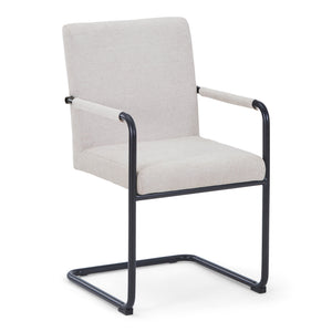 Tessa Freiswingerstuhl/Esszimmerstuhl in Beigetextil