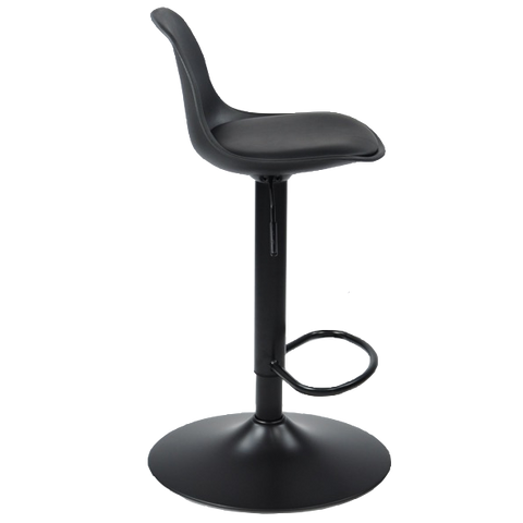 Sandie - Barhocker Drehbar und Höhenverstellbar, Schwarz in Schwarz