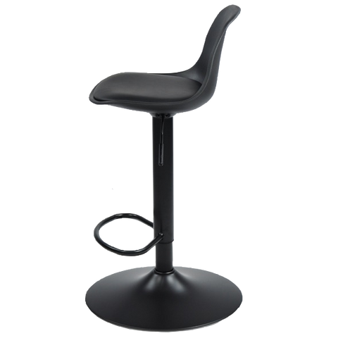 Sandie - Barhocker Drehbar und Höhenverstellbar, Schwarz in Schwarz