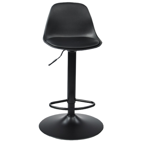 Sandie - Barhocker Drehbar und Höhenverstellbar, Schwarz in Schwarz