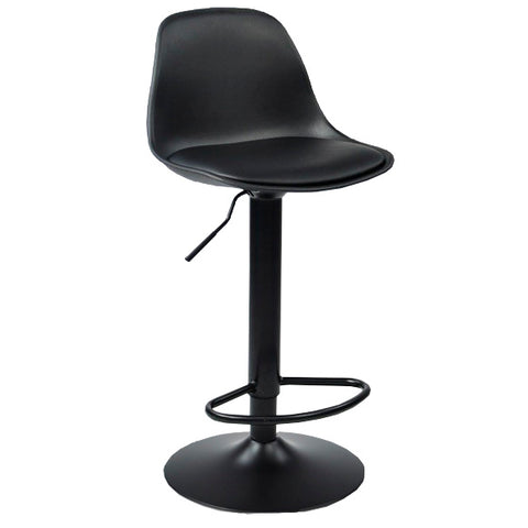 Sandie - Barhocker Drehbar und Höhenverstellbar, Schwarz in Schwarz