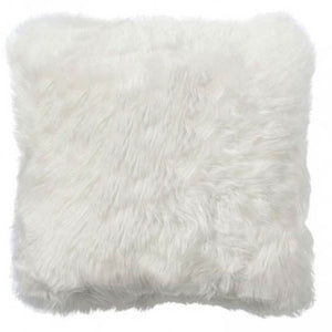 Echtes Lammfell-Kissen - Weiß, 45x45 cm