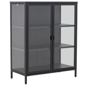Herman Vitrine - Schwarzes Metall 80x40x105cm