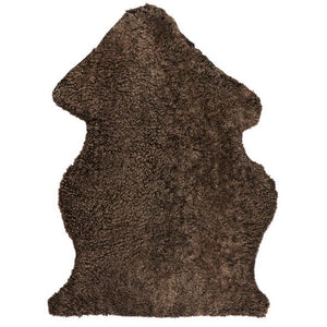 Villy - Imitiertes Kurzhaar Lammfell in braun 60x90 cm