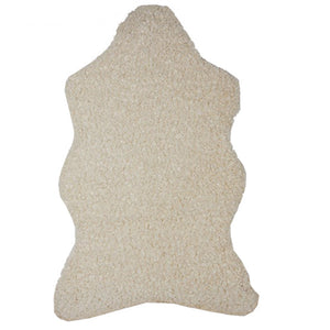 Villy - Imitiertes Kurzhaar Lammfell in weiß 60x90 cm
